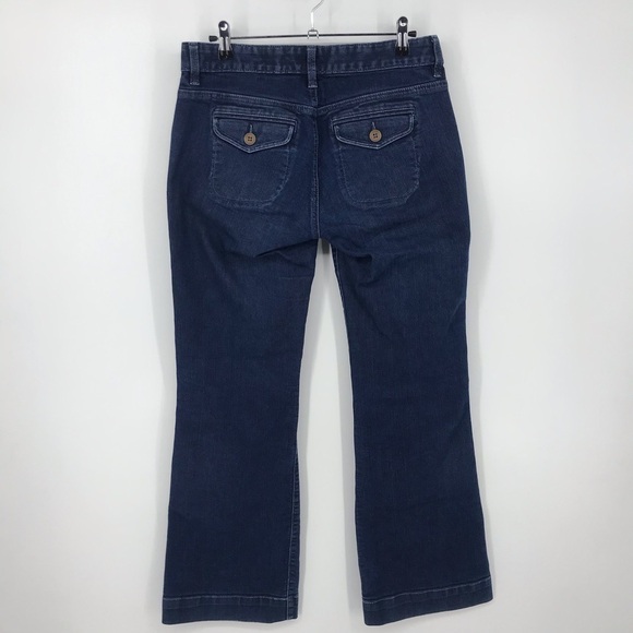 LOFT Ann Taylor Dark Wash Curvy Trouser Jeans Aize 2 - Picture 2 of 7